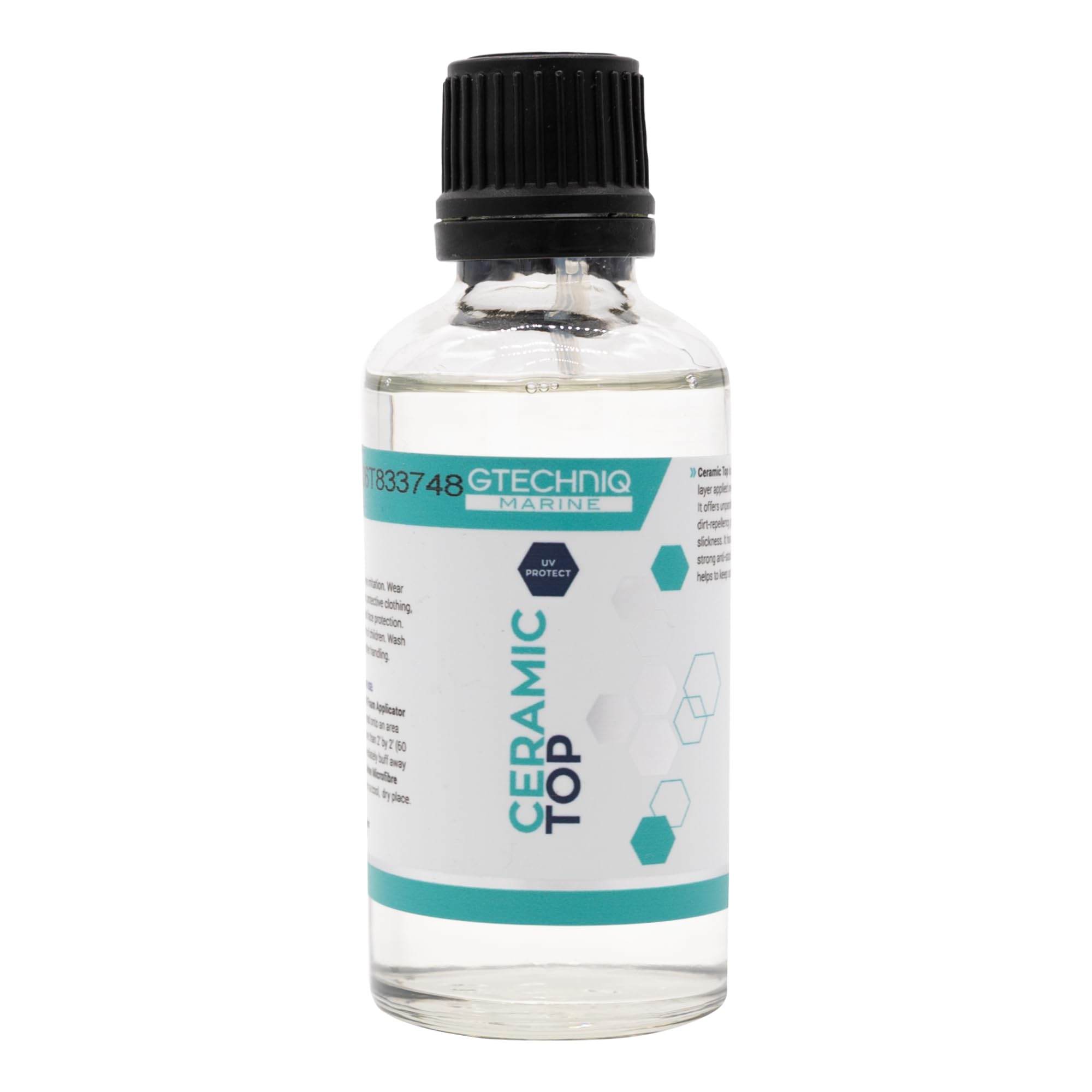 Gtechniq Marine Ceramic Top Coat, Protective Marine Ceramic Coating for Boats, Yachts, Powerboats and Jet Skis with Applicator Pad and Gloves - 50ml (covers up to 7m2)